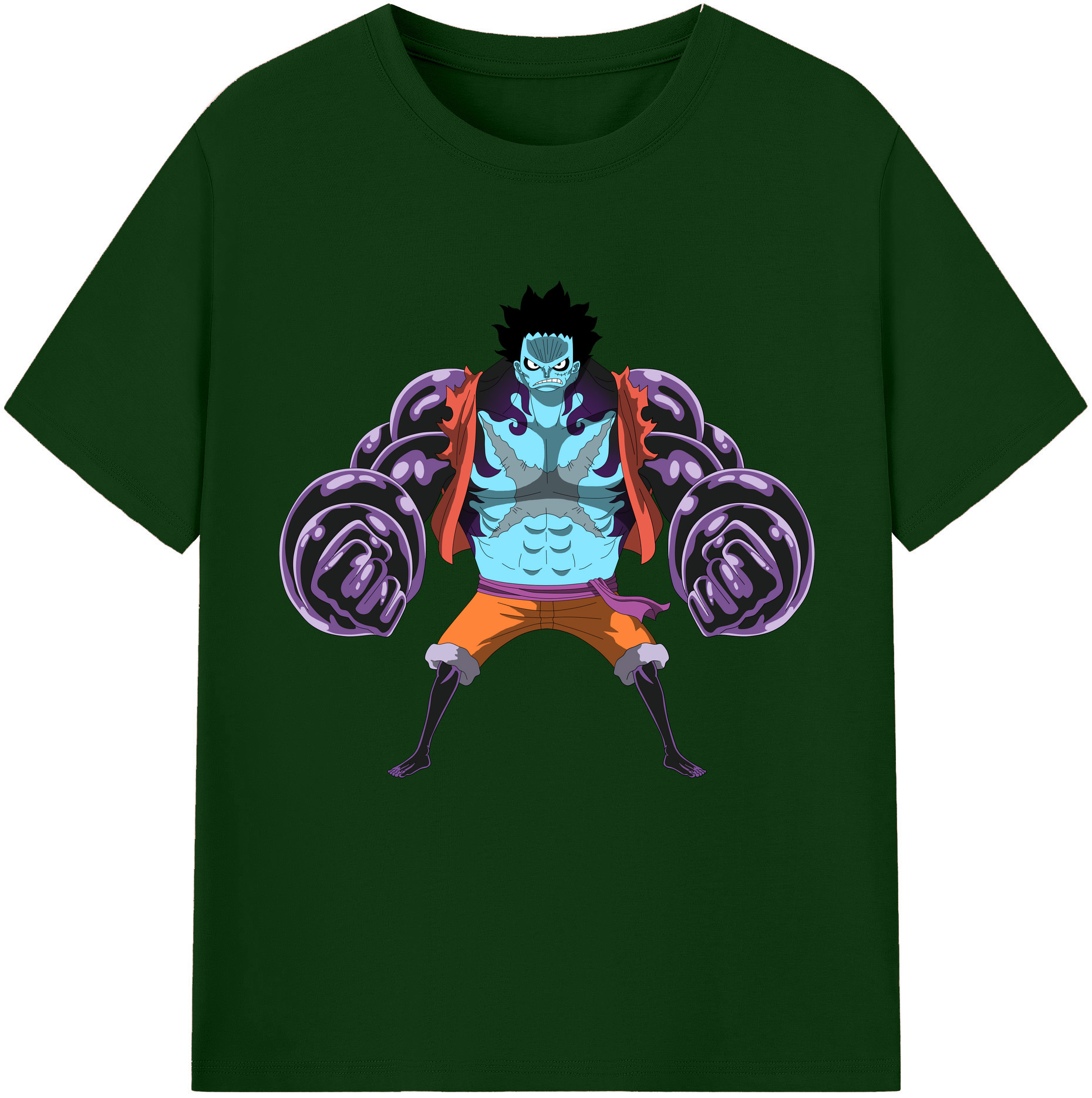 ワンピース モンキー・D・ルフィ ONE PIECE Monkey D. Luffy 綿100％半袖Tシャツ（フロントプリント）